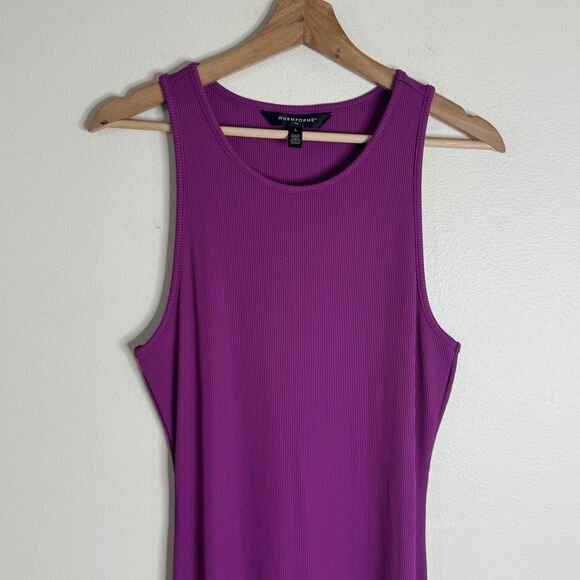 White House Black Market Dress Womens Large baie Rib Knit Sleeveless Midi NWOT - Picture 4 of 13